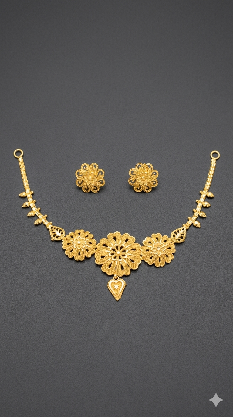 Gold jewellery set