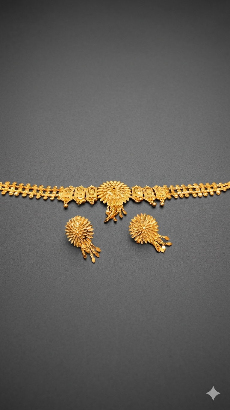 Gold chokhar set